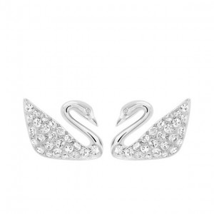 SWAROVSKI SWAN 天鵝耳環 